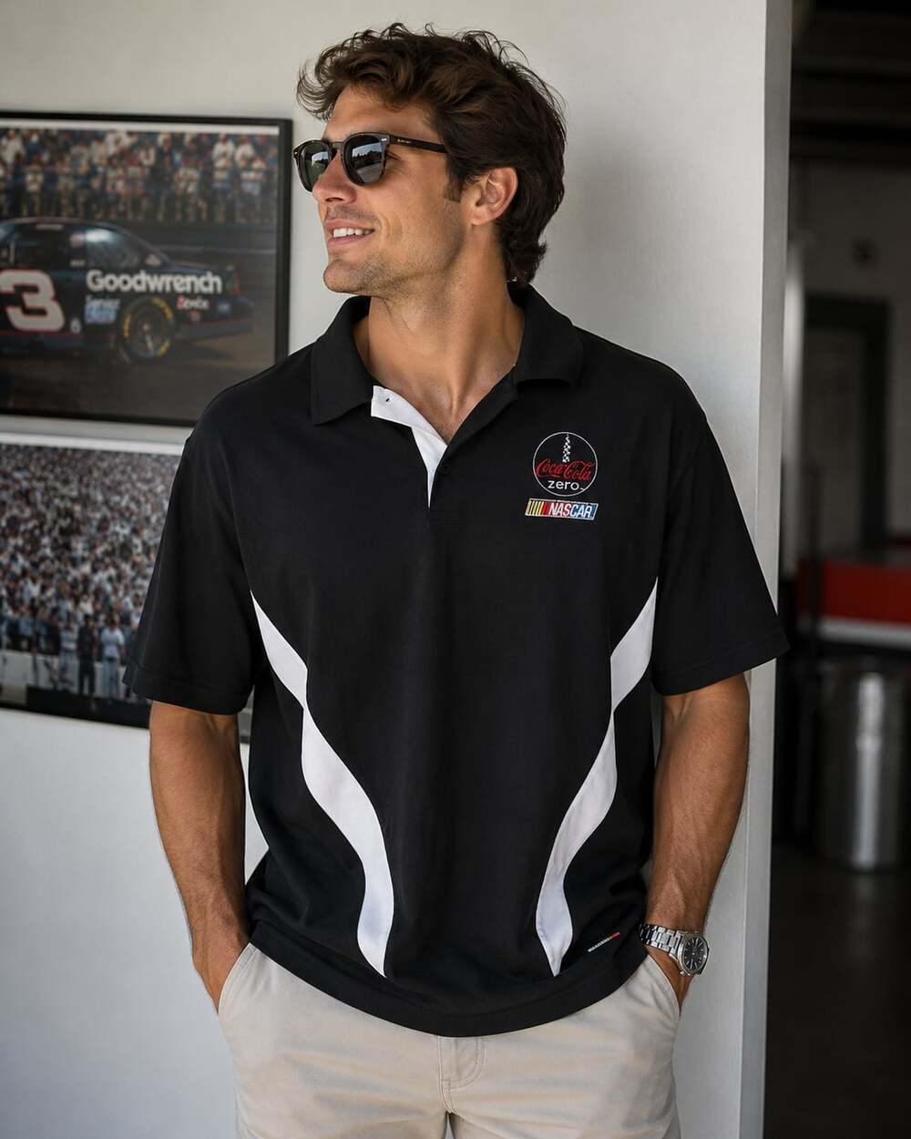 North End Sport Coca-Cola Zero NASCAR Official Soft Drink Polo Shirt